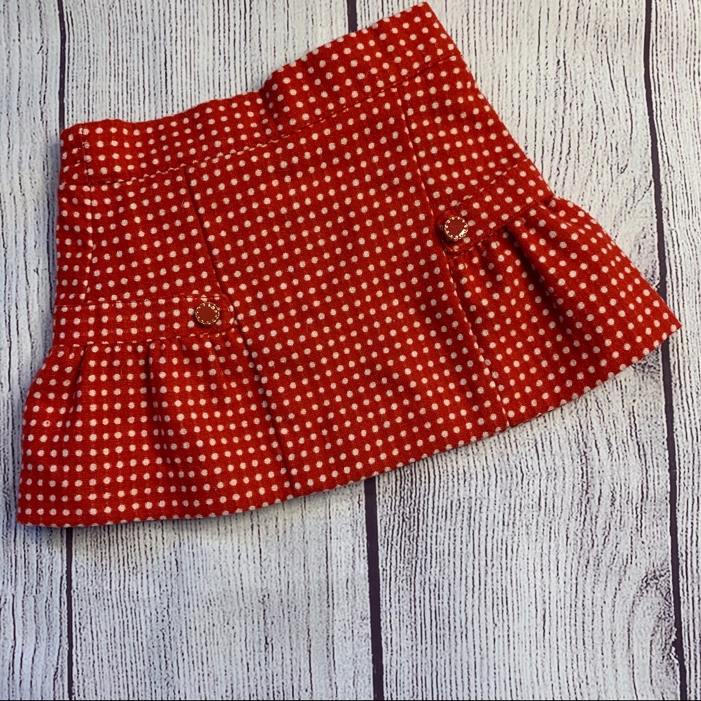 Janie and Jack Red Polka Dot Skirt Size 3-6 Months